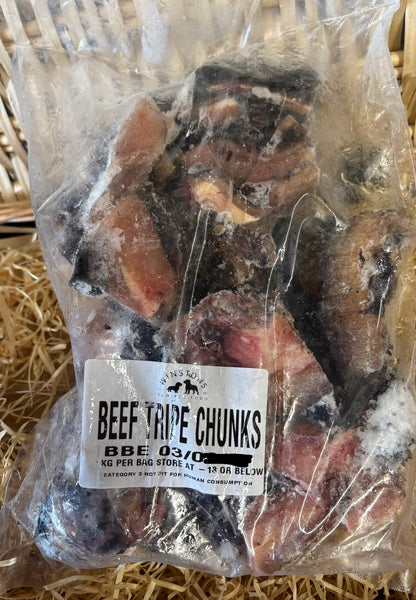 Beef Tripe Chunks - Raw.