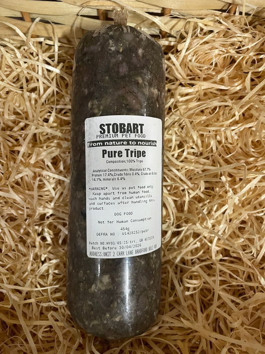 Stobart Premium Raw Lamb Tripe Mince.  Single Protein Complimentary Mince.