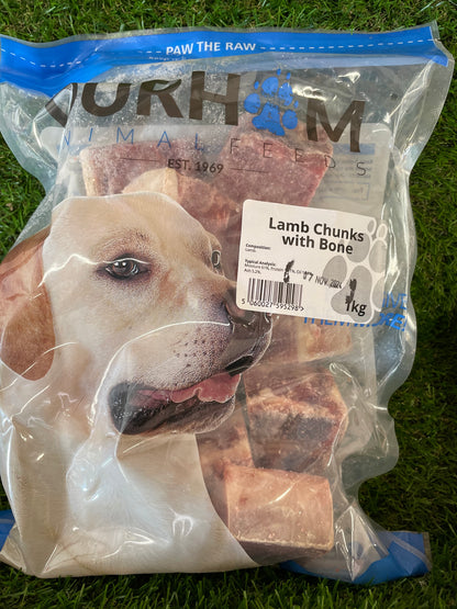 Lamb Chunks with Bone.  Approximately 1KG