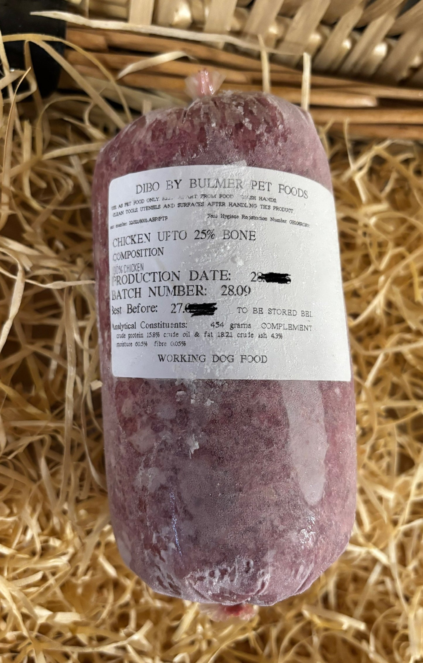 Dibo by Bulmer Chicken Mince.  Single Protein Complimentary Mince