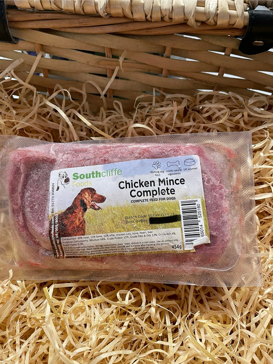 Southcliffe 80/10/10 Chicken Mince.  Single Protein.   80/10/10 Balanced, Raw Dog Food