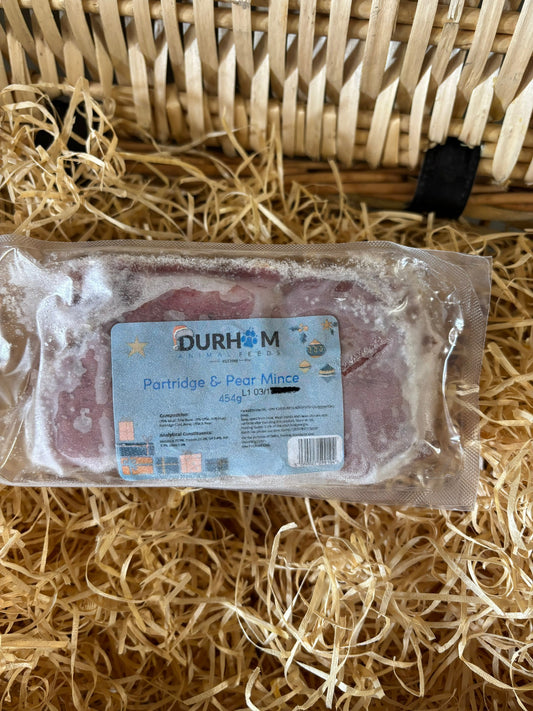 DAF Partridge and Pear 70/10/10/10 Mince.  Single Protein with added Pear.