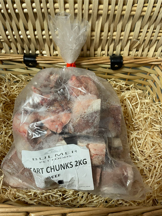 Beef Heart Chunks - Raw.