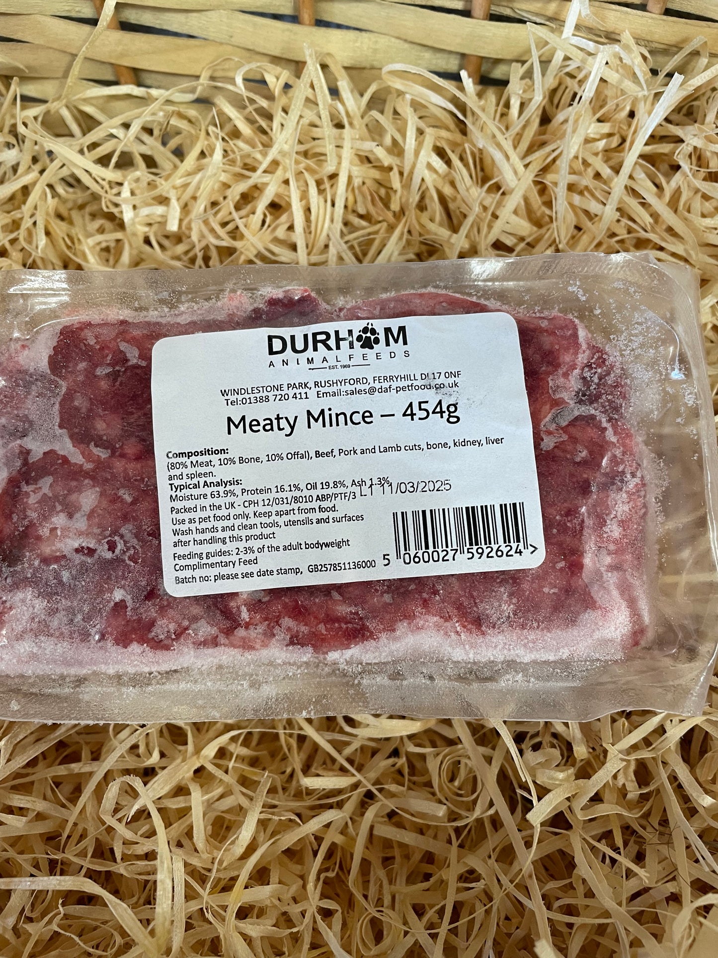 DAF Meaty Mince (Beef, Pork and Lamb) 80/10/10 Complete Mince