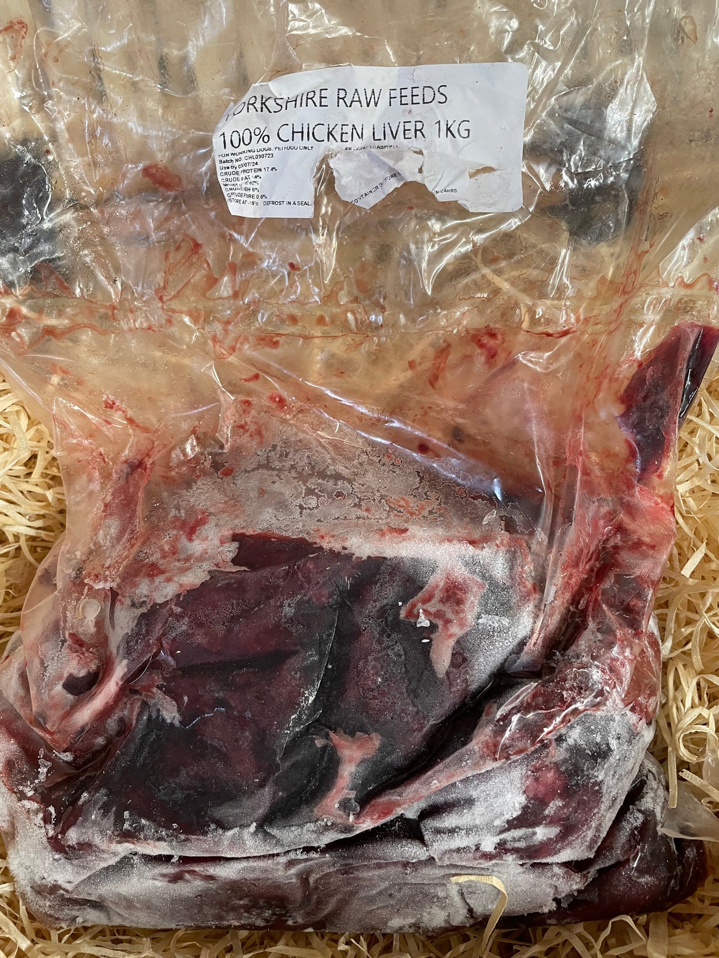 Offal - Chicken Livers - Raw.  Approximately 1kg