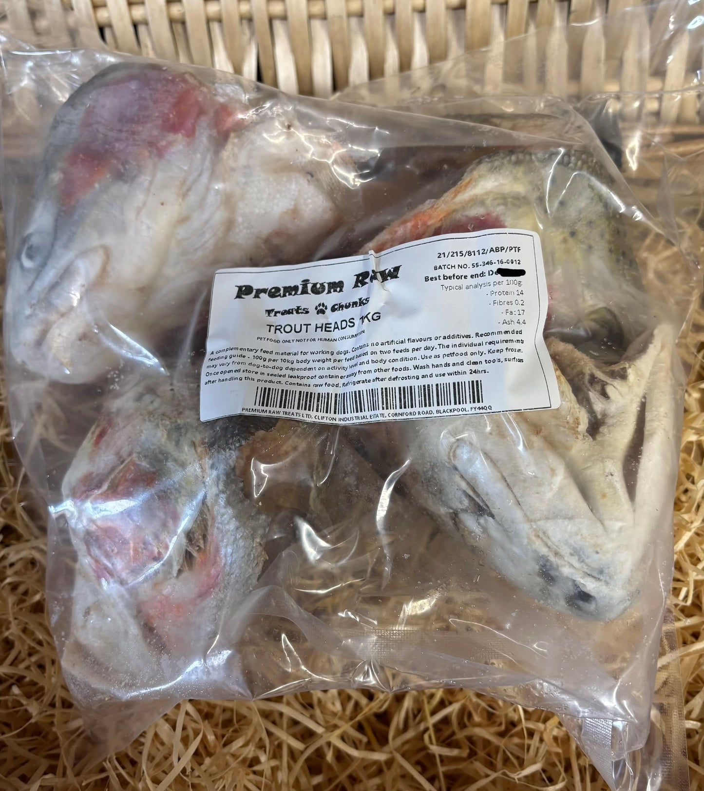 Fish - Trout Heads.  Approx 1kg