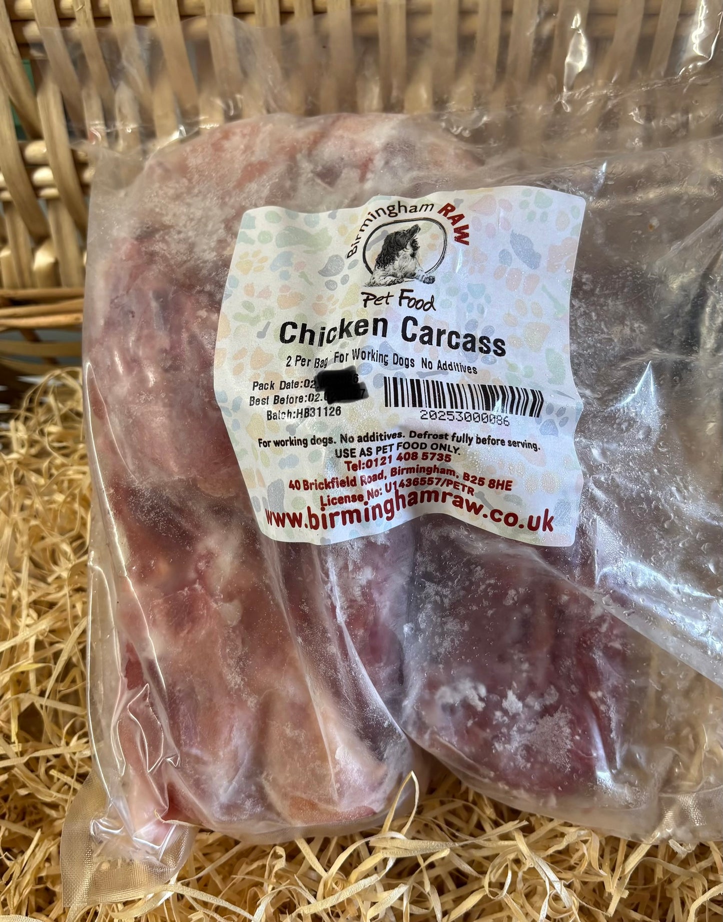 Chicken Carcass - 2 Pack, Approx 1kg.
