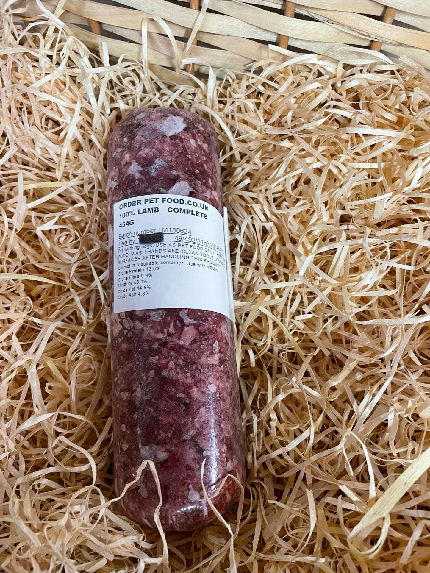 Orderpetfood.co.uk - Lamb 80/10/10 Mince.  Single Protein