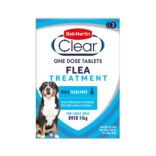 Bob Martin Clear Flea 57mg Tablets for Dogs over 11kg (pack of 3)