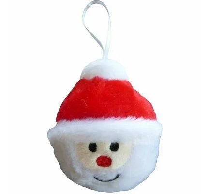 Squeaky Bauble Santa Toy