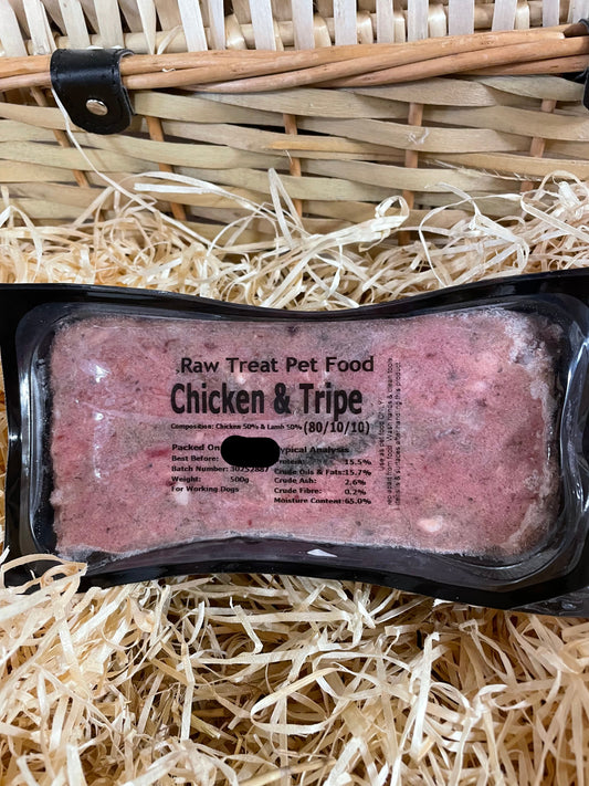 Raw Treat Chicken & Lamb Tripe 80/10/10