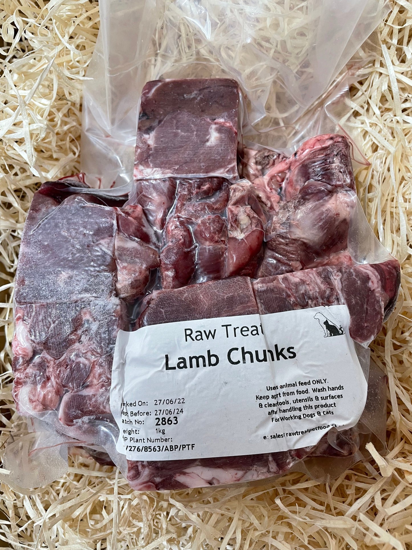 Lamb Chunks with Bone.  Approximately 1KG