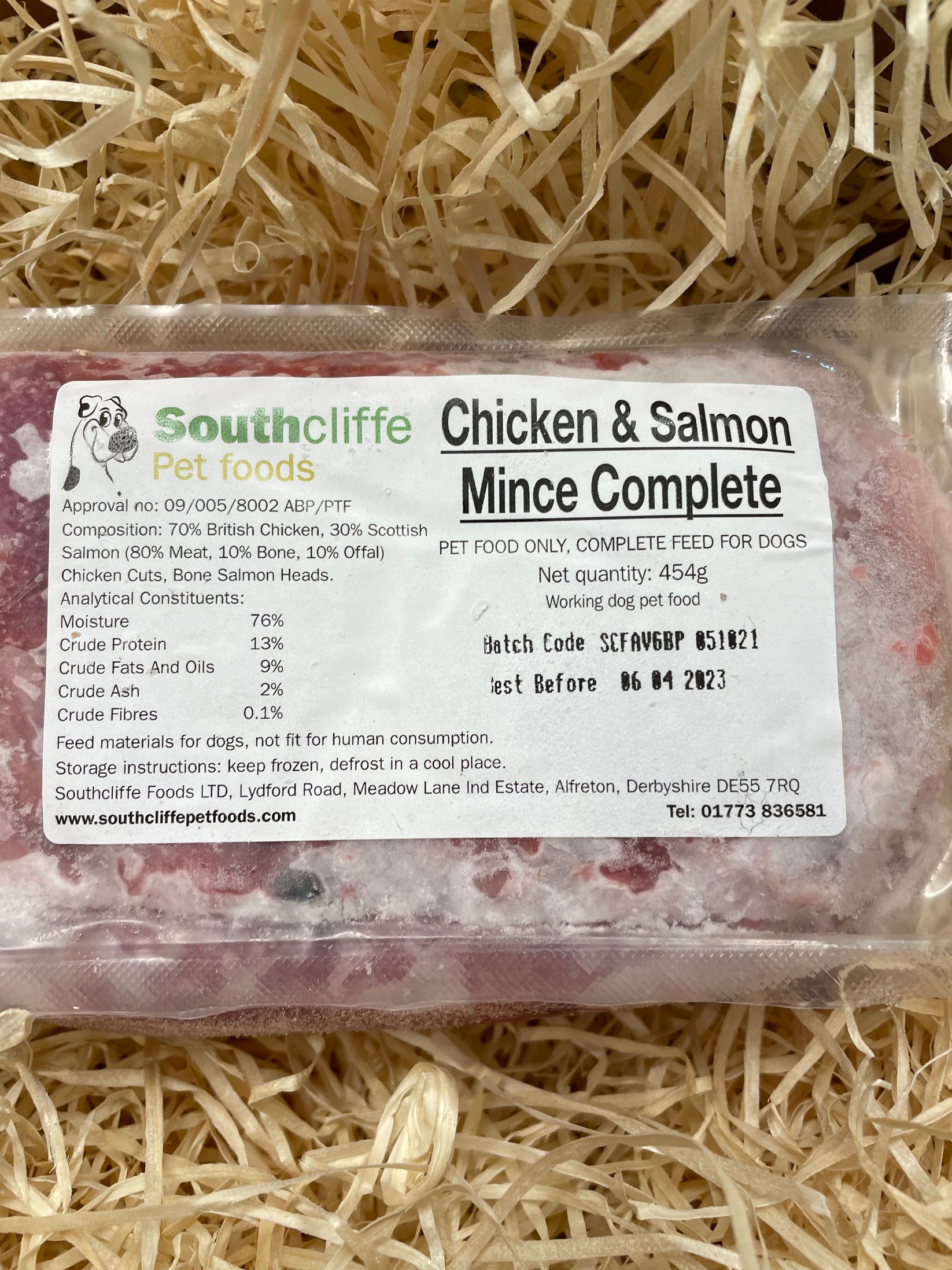 Southcliffe Complete Chicken & Salmon. 80/10/10 Balanced, Raw Dog Food