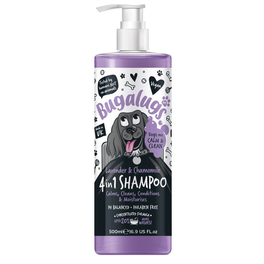 Bugalugs 4 in 1 Shampoo - Lavender & Chamomile.  500ml