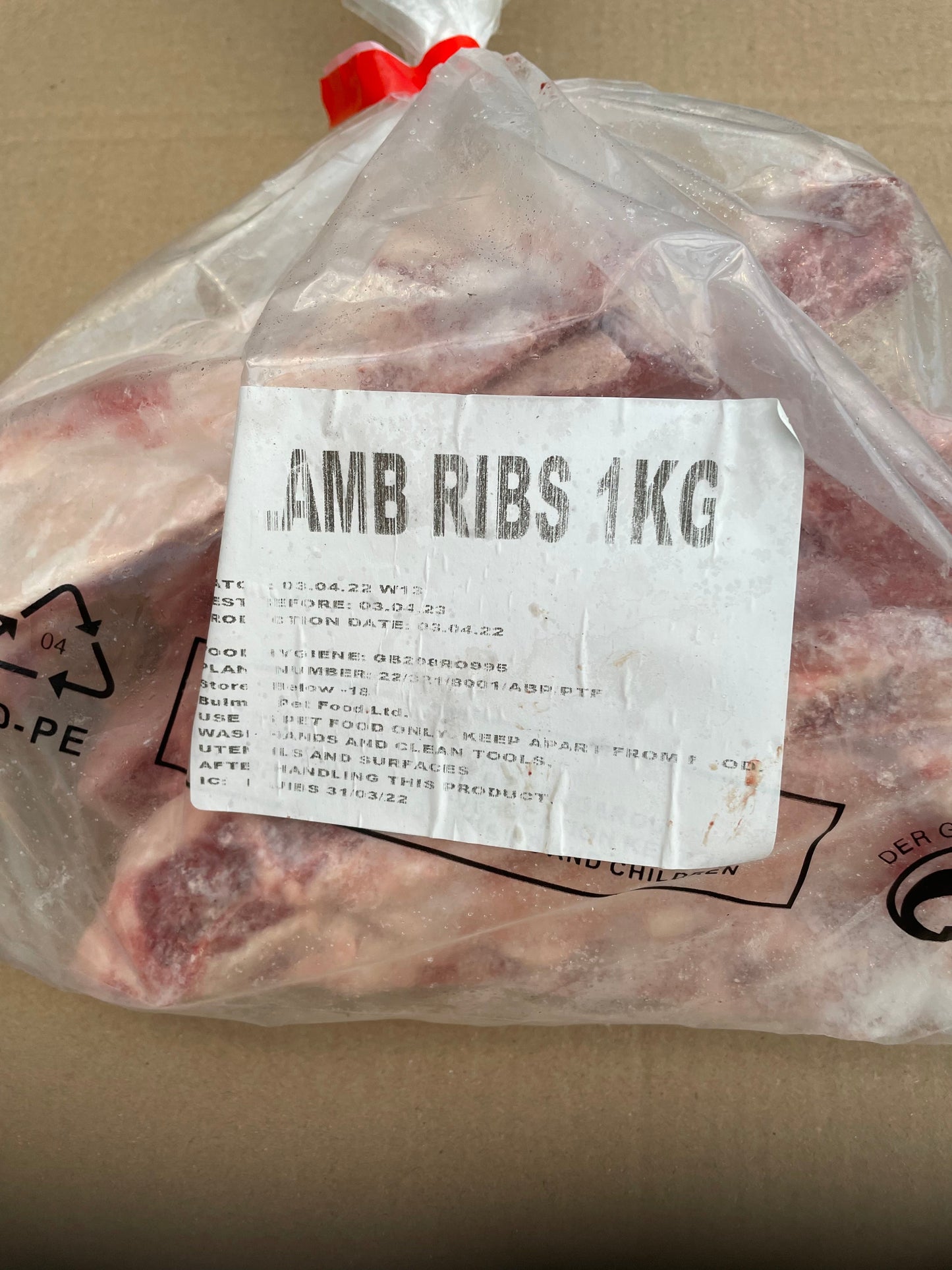 Lamb Ribs - Raw.