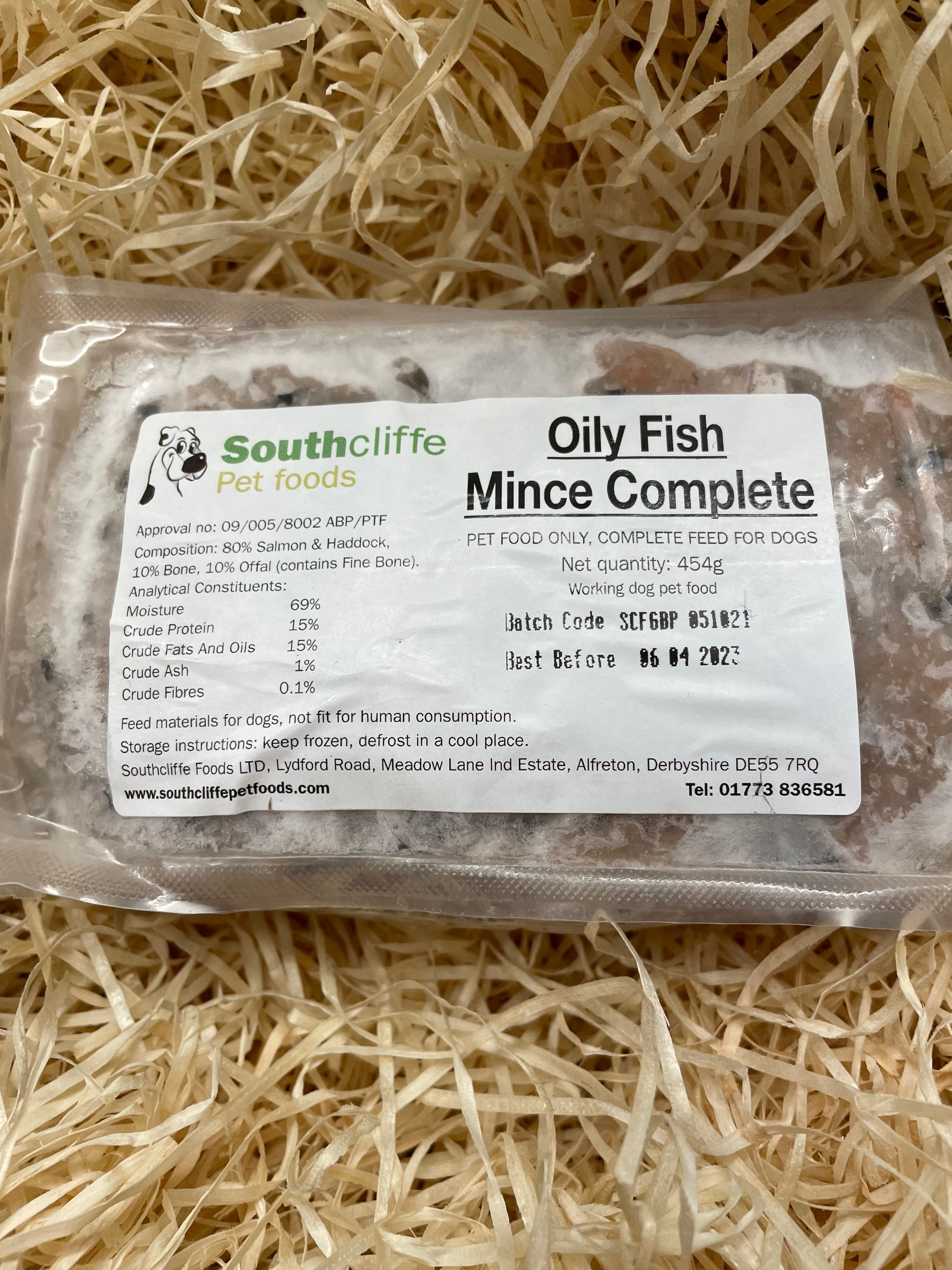 Fish Mince Example Southcliffe Complete Oily Fish Mince. 80/10/10 Balanced, Raw Dog Food ...