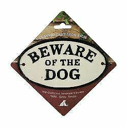 Cast Iron Beware of the Dog Sign